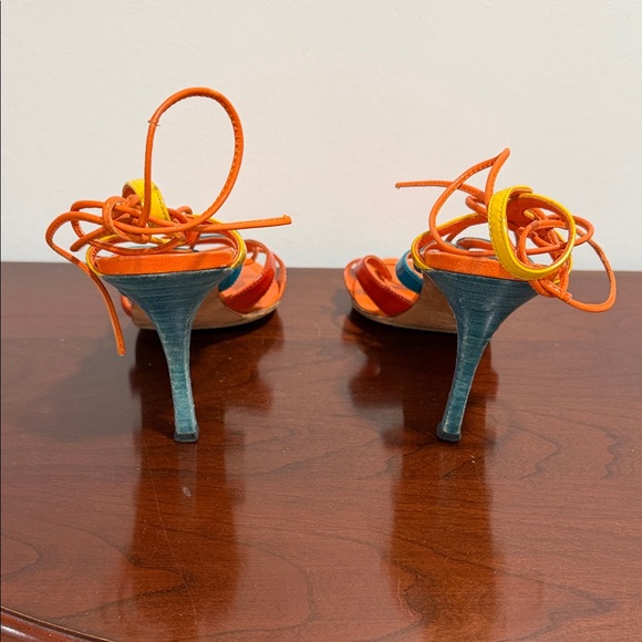 Manolo Blahnik Multicolor Strappy Heels - Picture 4 of 9